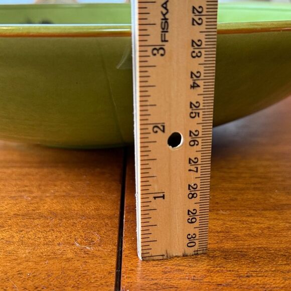 Vintage 1971 Los Angeles Potteries #514 Large 14.5” Pasta Bowl Raised Vegetables - Picture 9 of 14